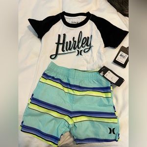 Hurley swim shorts and T-shirt set NWT